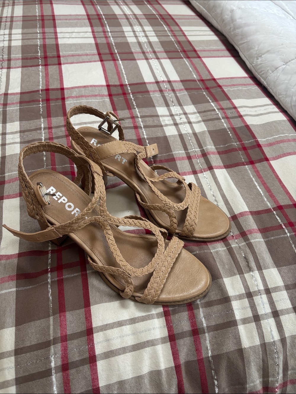 Report Braided Strap Tan Women’s Sandals